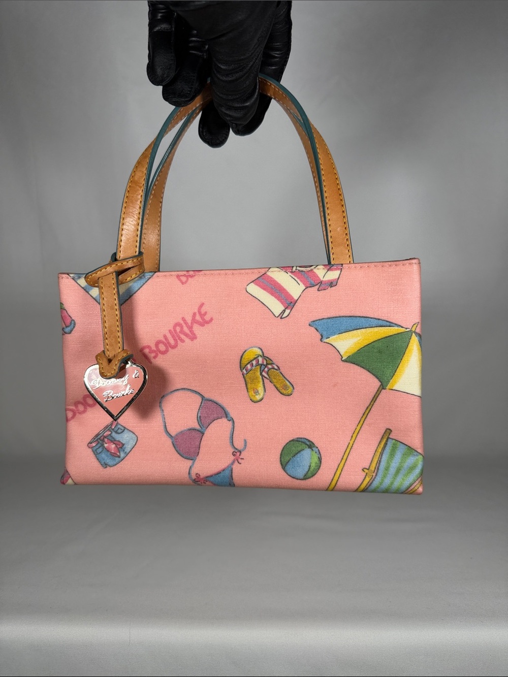Dooney & Bourke Pink Beach Print Mini Tote